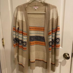 🔥 3 for $30 🔥 Woven Heart Knit Long Cardigan